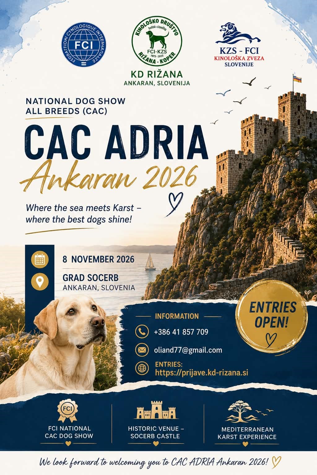 Prijavnica CAC Adria Ankaran 2026 – stran 1